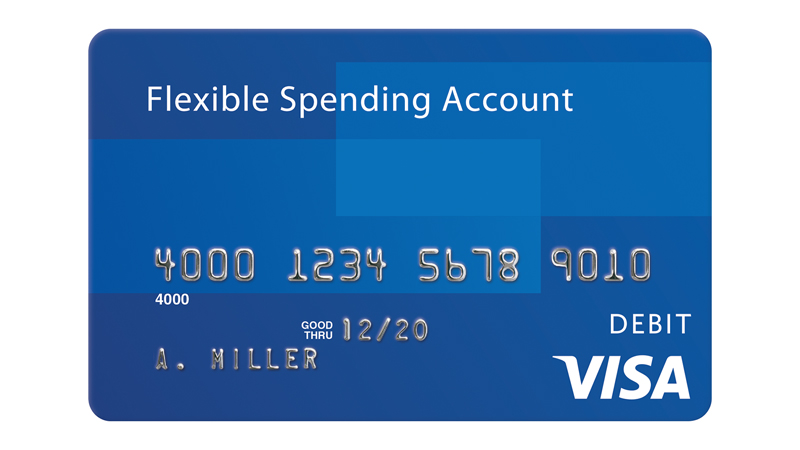 Visa Flexible Spending Account debit card. Visa Flexible Spending Account debit card.