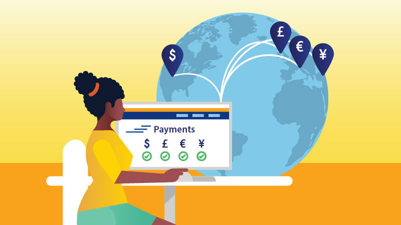 single-point-access-800x450 An illustration that conveys the idea that Visa Direct can send payments across the globe.